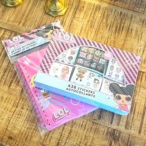 🆕 LOL Surprise Stickers & Notebook